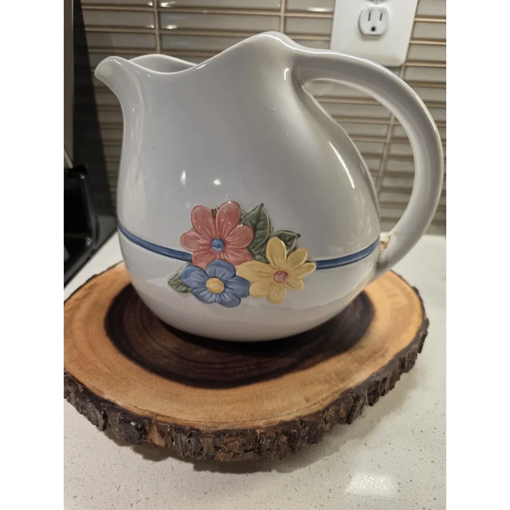 Vintage Tender Heart Treasures Spring Flower Kitchen Pitcher